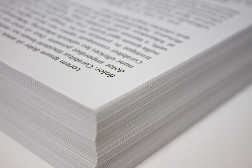 A3 copy paper supplier reams stacked for export